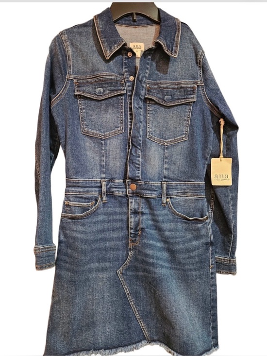 a.n.a Dresses & Skirts - a.n.a Dark Blue Denim Shirt Dress